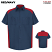 Red/Navy - Red Kap Motorsports Short Sleeve Shirt #SP28RN
