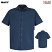 Navy - Red Kap Men's Specialized Pocketless Short Sleeve Shirt #SP26NV