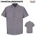 Charcoal/Red/White - Red Kap Industrial STRIPES Short Sleeve Work Shirt #SP24CR