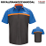 Royal Blue/Orange/Charcoal - Red Kap Ford Quick Lane Short Sleeve Technician Shirt #SP24QL