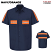 Navy/Orange Visibility Trim - Red Kap Enhanced Visibility Short Sleeve Shirt #SP24ON