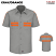 Gray/Orange Visibility Trim - Red Kap Enhanced Visibility Short Sleeve Shirt #SP24WM