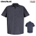 Gray/Blue - Red Kap SP24 Geometric Micro-Check Short Sleeve Work Shirt #SP24GB