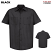 Black - Red Kap Men's Industrial Short Sleeve Work Shirt #SP24BK