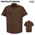 Chocolate Brown - Red Kap Men's Industrial Short Sleeve Work Shirt #SP24CB