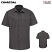 Charcoal - Red Kap Men's Industrial Short Sleeve Work Shirt #SP24CH