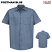 Postman Blue - Red Kap Men's Industrial Short Sleeve Work Shirt #SP24PB