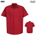 Red - Red Kap Men's Industrial Short Sleeve Work Shirt #SP24RD