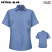 Petrol Blue - Red Kap Women's Industrial Short Sleeve Work Shirt #SP23MB