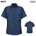 Navy - Red Kap Women's Industrial Short Sleeve Work Shirt #SP23NV