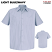 Light Blue/Navy Stripe - Red Kap Industrial Stripe Short Sleeve Work Shirt #SP20BB