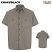 Khaki/Black - Red Kap SP20 Men's Micro-Check Short Sleeve Uniform Shirt #SP20KB