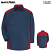 Red / Navy - Red Kap Motorsports Long Sleeve Shirt #SP18RN
