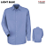 Light Blue - Red Kap Men's Specialized Pocketless Long Sleeve Shirt #SP16LB