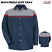 Navy/Red/Light Grey - Red Kap Generic Program Technician Long Sleeve Shirt #SP14AC