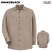 Khaki/Black -Red Kap SP14 Men's Geometric Microcheck Long Sleeve Work Shirt #SP14KB