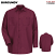Burgundy - Red Kap Men's Industrial Long Sleeve Work Shirt #SP14BY