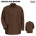 Chocolate Brown - Red Kap Men's Industrial Long Sleeve Work Shirt #SP14CB