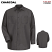 Charcoal - Red Kap Men's Industrial Long Sleeve Work Shirt #SP14CH