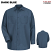 Dark Blue - Red Kap Men's Industrial Long Sleeve Work Shirt #SP14DB