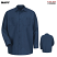 Navy - Red Kap Men's Industrial Long Sleeve Work Shirt #SP14NV