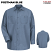 Postman Blue - Red Kap Men's Industrial Long Sleeve Work Shirt # SP14PB