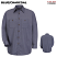 Blue/Charcoal - Red Kap Micro-Check Long Sleeve Work Shirt #SP10EX