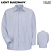 Light Blue/Navy - Red Kap Industrial Stripe Work Shirt - Long Sleeve Poplin #SP10BB