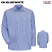 Blue/White - Red Kap Industrial Stripe Work Shirt - Long Sleeve Poplin #SP10BW