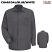 Charcoal with Blue/White - Red Kap Industrial Stripe Long Sleeve Poplin Work Shirt #SP10GI