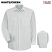 White/Green - Red Kap Industrial Stripe Work Shirt - Long Sleeve Poplin #SP10GW