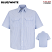 Blue/White - Red Kap Men's Mock Oxford Striped Dress Uniform Short Sleeve Shirt #SL60WB