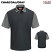 Charcoal / Gray - Red Kap SK56 - Men's Performance Knit Polo - Short Sleeve Color-Block SK56CG