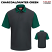 Charcoal / Hunter Green - Red Kap SK56 - Men's Performance Knit Polo - Short Sleeve Color-Block #SK56CH