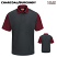 Charcoal / Burgundy - Red Kap SK56 - Men's Performance Knit Polo - Short Sleeve Color-Block #SK56CU