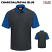 Charcoal / Royal Blue - Red Kap SK56 - Men's Performance Knit Polo - Short Sleeve Color-Block #SK56CY