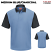 Medium Blue / Charcoal - Red Kap SK56 - Men's Performance Knit Polo - Short Sleeve Color-Block #SK56MC