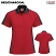 Red / Charcoal - Red Kap SK53 Women's Polo - Performance Knit Short Sleeve Two-Tone #SK53RC