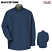 Navy/Stone - Red Kap Cotton Contrast Twill Long Sleeve Shirt #SC74NV