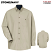 Stone/Navy - Red Kap Cotton Contrast Twill Long Sleeve Shirt #SC74ST