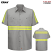 Gray - Red Kap Enhanced Visibility Industrial Short Sleeve Work Shirt #SC40EG