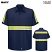 Navy - Red Kap Enhanced Visibility Industrial Short Sleeve Work Shirt #SC40EN