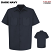 Dark Navy - Red Kap Men's Wrinkle Resistant Short Sleeve Cotton Shirt #SC40DN