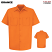 Orange - Red Kap Men's Wrinkle Resistant Short Sleeve Cotton Shirt #SC40OR