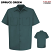 Spruce Green - Red Kap Men's Wrinkle Resistant Short Sleeve Cotton Shirt #SC40SG