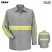 Gray - Red Kap Enhanced Visibility Industrial Long Sleeve Work Shirt #SC30EG