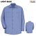 Light Blue - Red Kap Men's Wrinkle Resistant Long Sleeve Cotton Shirt #SC30LB