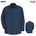 Navy - Red Kap Men's Wrinkle Resistant Long Sleeve Cotton Shirt #SC30NV