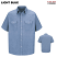 Light Blue - Red Kap Western Style Short Sleeve Uniform Shirt #SC24LB