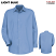 Light Blue - Red Kap 100% Cotton Specialized Long Sleeve Pocketless Shirt #SC16LB